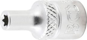 BGS Steckschlüssel-Einsatz E-Profil 6404, Antrieb Innenvierkant 6,3 mm (1/4 Zoll), SW E4, silber, Edelstahl - Bild 1