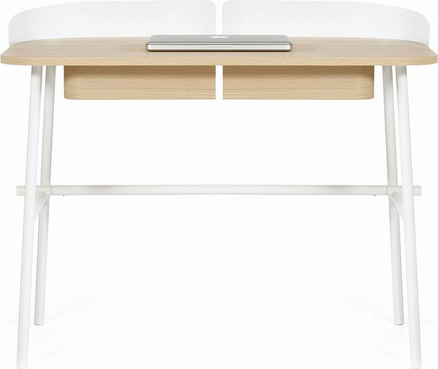 Harto Victor Büro Schreibtisch in Weiß mit Metallgestell - Bild 1