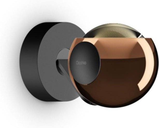 Occhio io 3d pico up C LED-Wand- und Deckenleuchte in Schwarz matt mit Rose Gold Kopf, dimmbar und warmweiß (3000K) - Bild 1