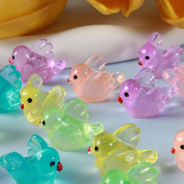 510 Stück Leuchtende Mini-Taubenmoos-Mikrolandschaft Miniaturfiguren von Binchi Outdoor Product in Multicolour für Feengarten und Heimdekoration, leuchtet im Dunkeln - Bild 1
