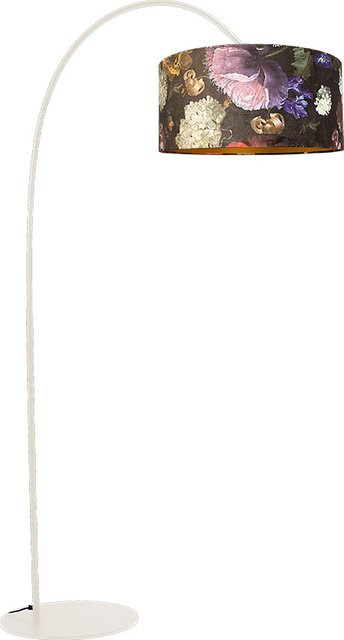 Masterlight Arch L 183 Stehleuchte in Perlweiß mit Samt-Blumen-Design - Bild 1