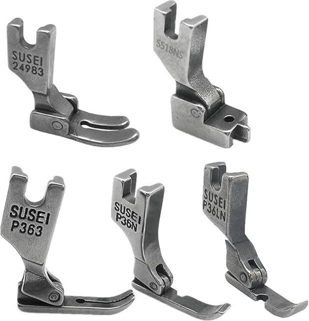 5er Set Nähfüße für Juki Industrielle Nähmaschinen S518NS P36LN P36N P35 P363 in Silber - Bild 1