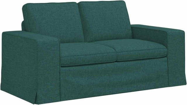 vidaXL Sofa Dunkelgrün mit Stoffbezug und Metallrahmen, B/T/H: 162 x 80 x 82 cm - Bild 1