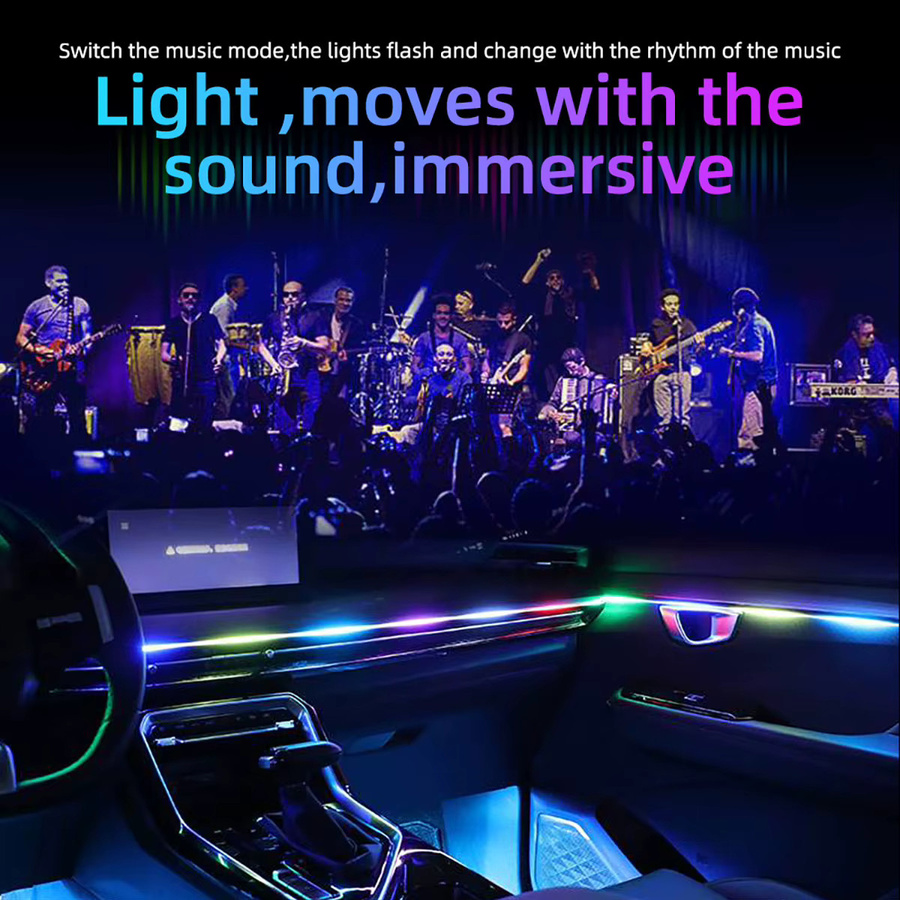 LYMOYO RGB Symphony LED Auto Umgebungsbeleuchtung mit App- und Fernbedienung Steuerung in Multicolour - Bild 2