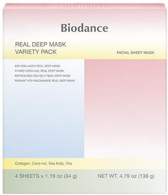 Biodance Real Deep Mask Variety Pack, 4 Stück, Serum mit Kollagen, Panthenol - Bild 1