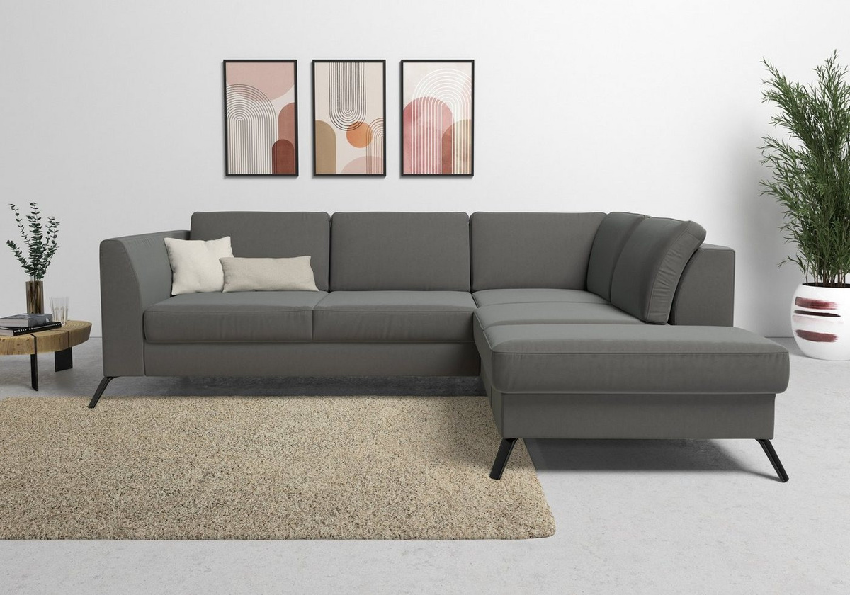 sit&more Ecksofa Olsen L-Form mit Sitztiefenverstellung und optionaler Schlaffunktion, Höhe: 15 cm - Bild 1