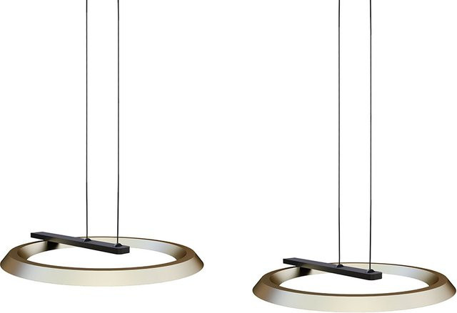 Oligo Yano One LED-Pendelleuchte 2-flammig in Schwarz Matt mit Creme-Kopf und Tunable White (2200K - 5000K) - Bild 1
