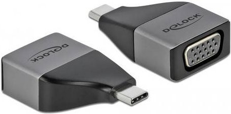 Delock USB-C auf VGA Adapter Schwarz 64002 - Bild 1
