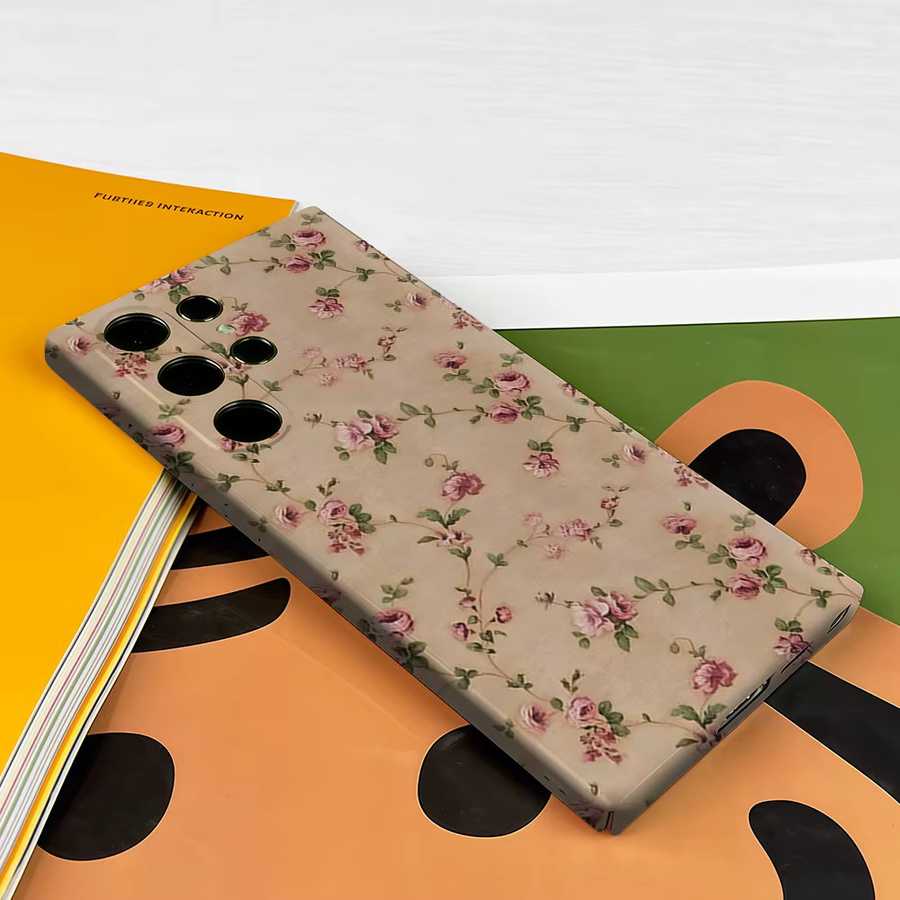 Stoßfeste Handyhülle mit Vintage Rosenranken für Samsung Galaxy S26 S25 S24 S23 Ultra Plus in robuster Doppelschicht-Bauweise - Bild 3