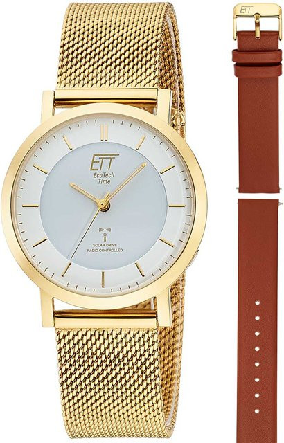 ETT Damenuhr, Solar, Edelstahl, Weiß, 36 mm - Bild 1