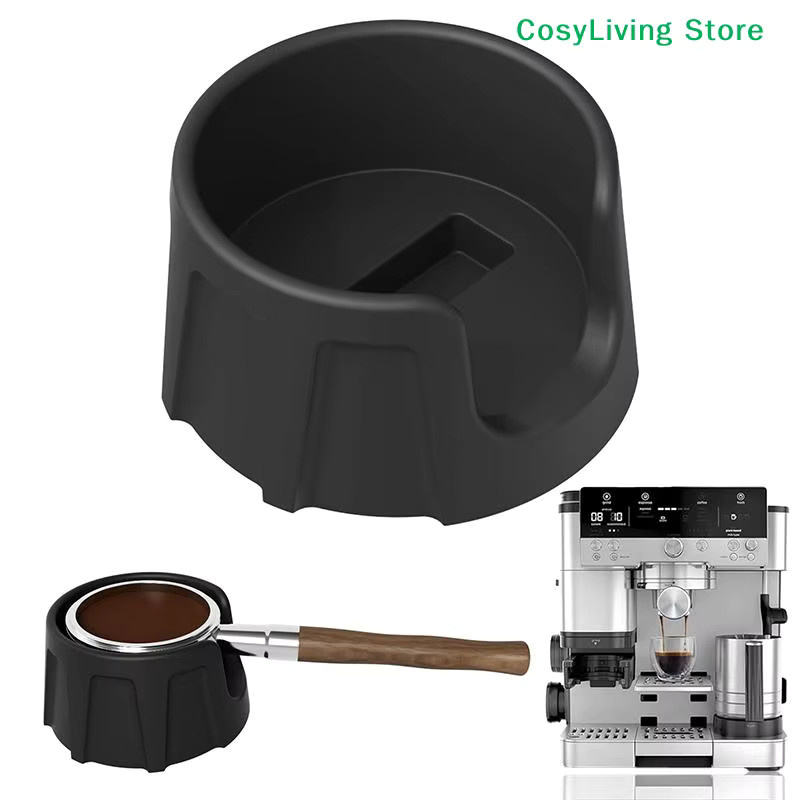 Espresso-Tampingstation und Siebträgerhalter für Luxe Cafe Maker Coffee Tool, Schwarz, Rund - Bild 2