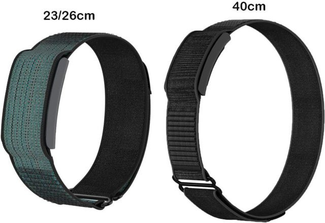 LinkNicce Sportband aus Nylon mit Schlaufen-Design für Amazfit Helio, Schwarz, 40 cm - Bild 1