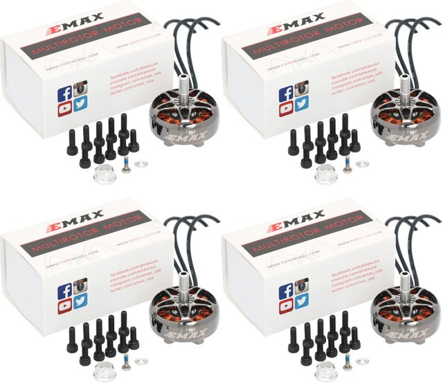 EMAX EcoII 2807 Bürstenloser Motor Set mit 4er Packung in Silber für Drohnen - Bild 1