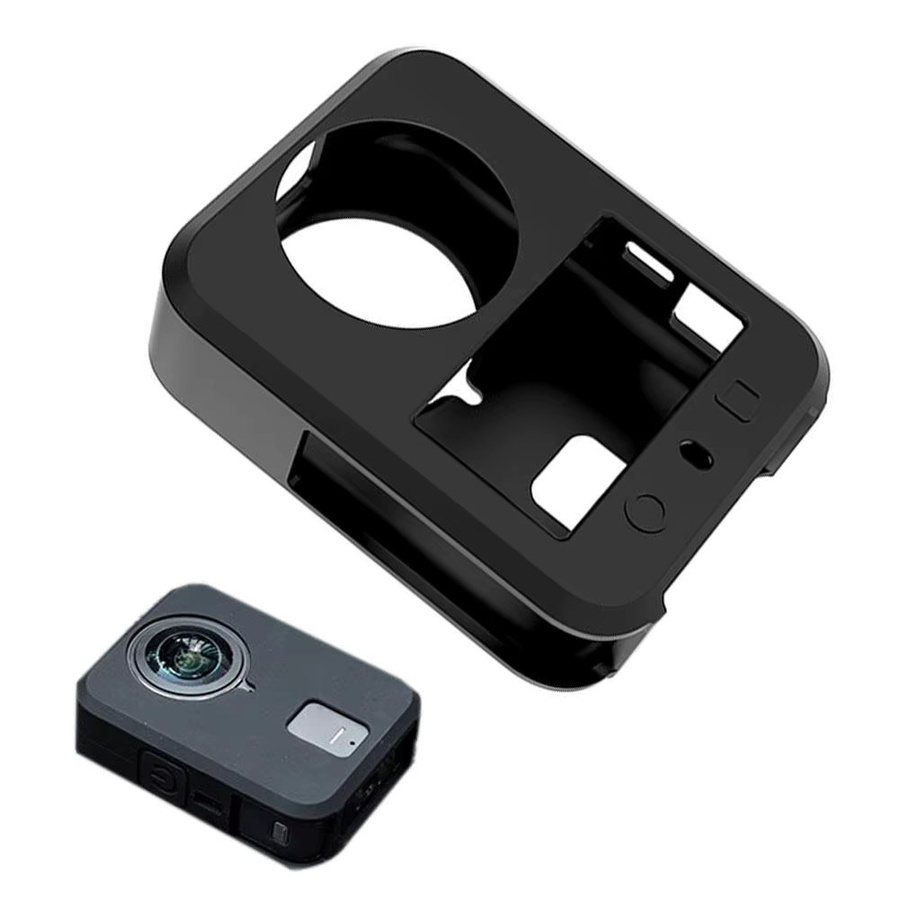DJI Osmo 360 Silikon Schutzhülle mit Objektivschutz und Display-Schutz in Schwarz - Bild 2