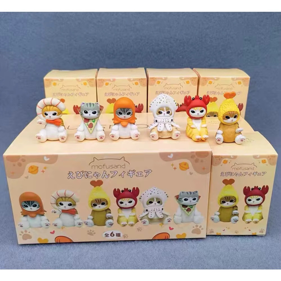 Bandai Mofusand Meeresfrüchte-Serie, Katzen-Blindbox, Actionfigur, Einzelfigur - Bild 2