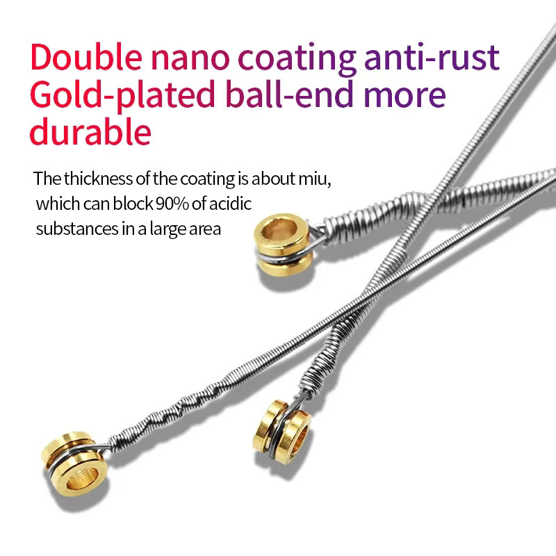 Orphee E-Gitarren Saiten Fire Lock Serie mit Nano-Beschichtung und Sechseckkern aus 100% Nickel - Bild 3