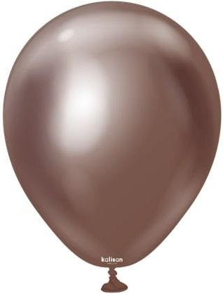 Kalisan Latexballons Mirror Chocolate in Braun, 45 cm, 25 Stück - Bild 1