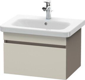 Duravit Waschtischunterschrank DuraStyle in Taupe/Beige, wandhängend, 1 Auszug, B: 58 cm, T: 44,8 cm, H: 39,8 cm - Bild 1