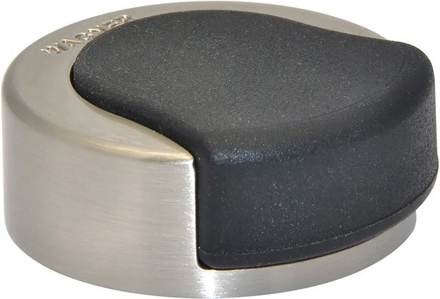 Wagner System Türstopper mit Schraube in Edelstahloptik, Silber, Durchmesser: 33 mm - Bild 1