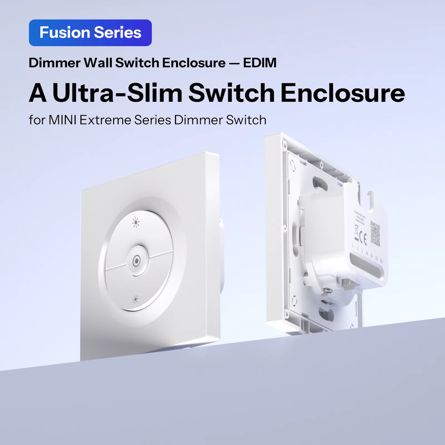 SONOFF EDIM Fusion Series Dimmer-Schaltergehäuse in Weiß mit Ultra-Slim Design und Mikro-Lichtbogen-Taste für SONOFF MINI-DIM und MINI-ZBDIM - Bild 2