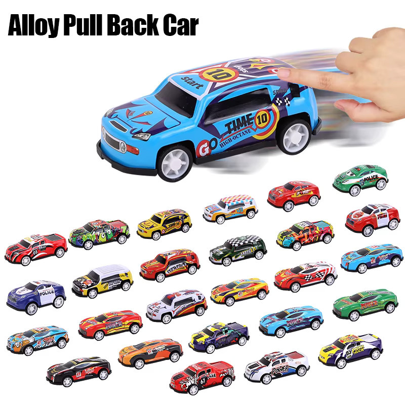 ZQNYCY Mini Racing Fahrzeuge Set aus Metall, 10 Stück, Mehrfarbig, Pullback Spielzeugautos für Kinder - Bild 1