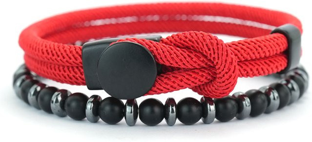 Noter Armband, Rot, Onyx, Hämatit, Herren - Bild 1