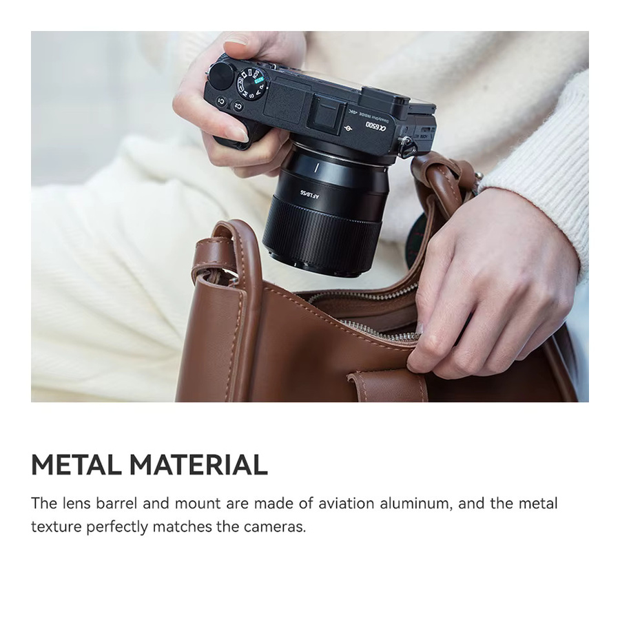 TTArtisan AF 56mm F1.8 Kameraobjektiv für Porträtfotografie, Sony E Anschluss, Schwarz - Bild 4