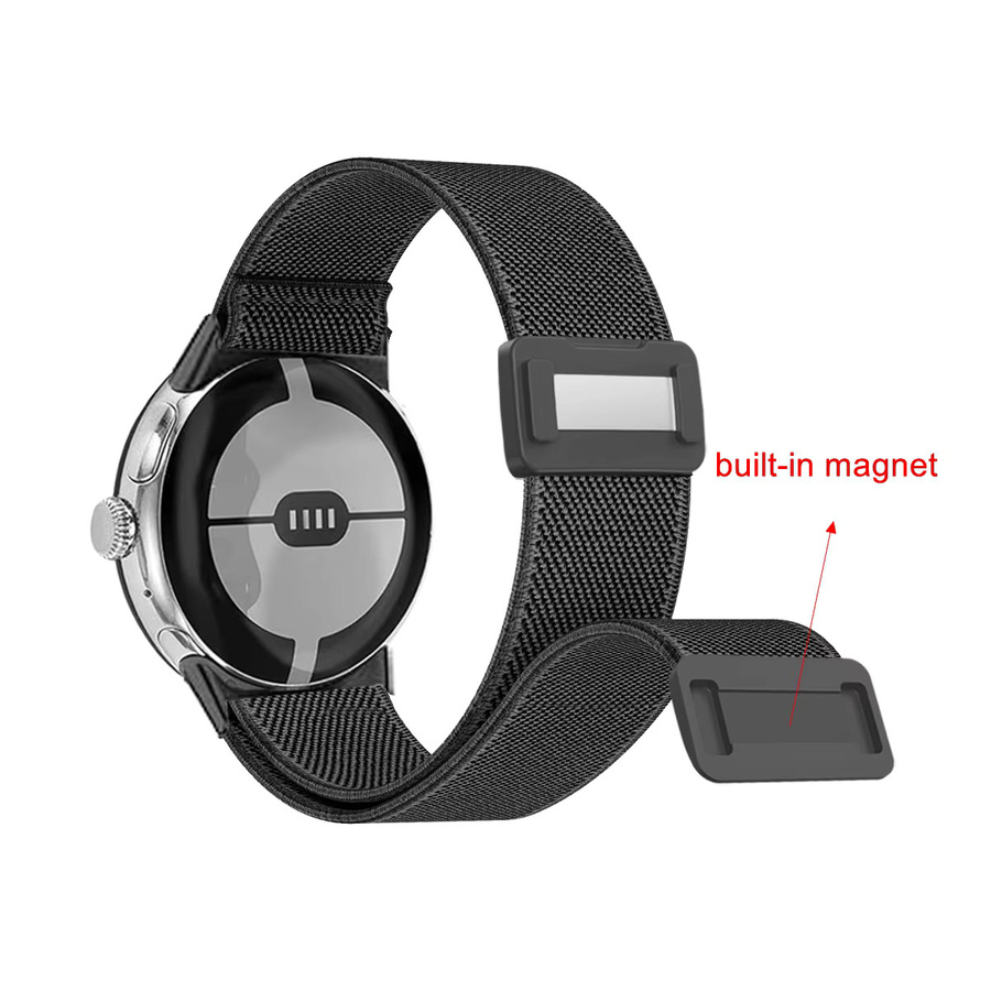 Smartwatch Armband Nylon, Schwarz, Unisex - Bild 2