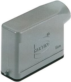 HARTING Tüllengehäuse HAN 16A-GS-16 aus Aluminium, pulverbeschichtet, Farbe: Grau (RAL 7037) - Bild 1