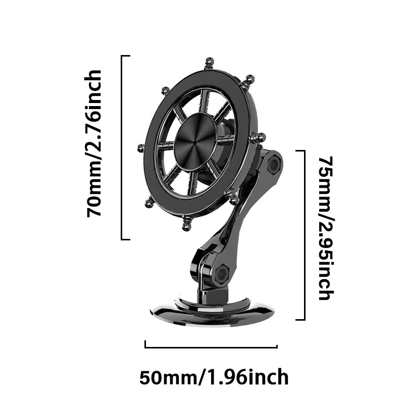 Magnetischer Auto-Handyhalter für das Armaturenbrett und die Lüftung, kompatibel mit Samsung und iPhone, in Schwarz oder Silber - Bild 5