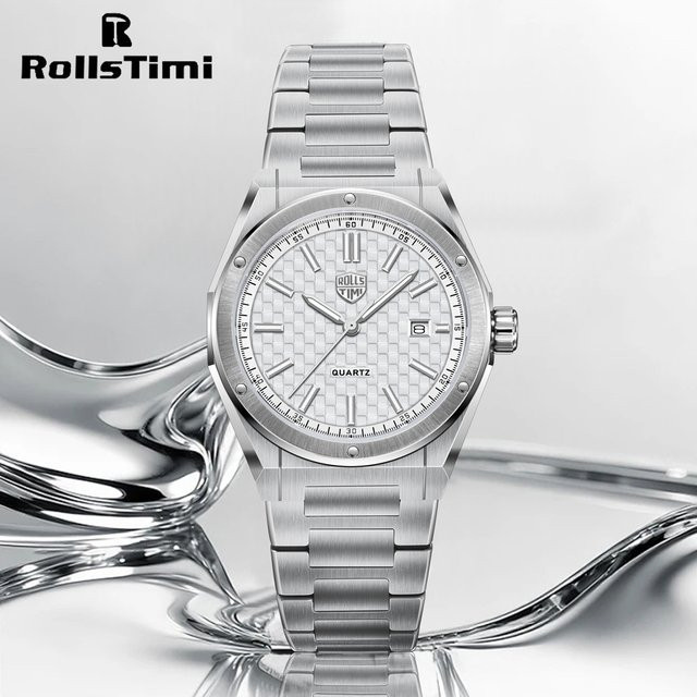 Rollstimi Armbanduhr, Quarz, Edelstahl, Blau, Herren - Bild 1