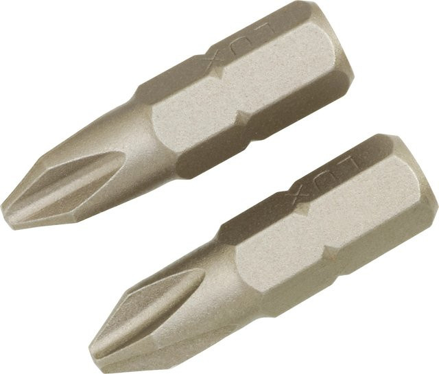 LUX-TOOLS Standard Bit PH2 aus Stahl, 2 Stück, Silber - Bild 1