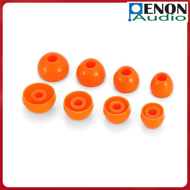 Penon Liqueur O Silikon-Ohrstöpsel Orange, 3 Paar HiFi Audiophile In-Ear-Ersatzohrstücke für 4,0–6,5 mm Düsen - Bild 1