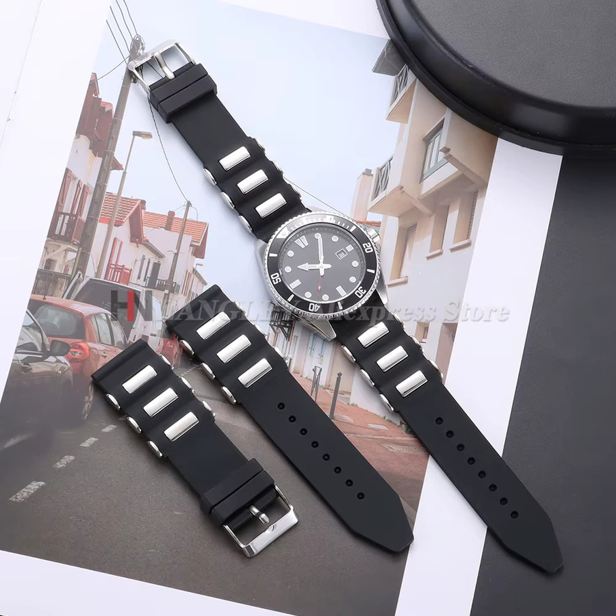 Uhrenarmband Langley, Silikon, Schwarz, Unisex - Bild 5