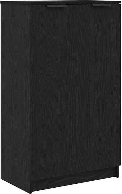 vidaXL Schuhschrank mit Regal in Schwarz Eichen-Optik, B: 59 cm, T: 35 cm, H: 100 cm - Bild 1