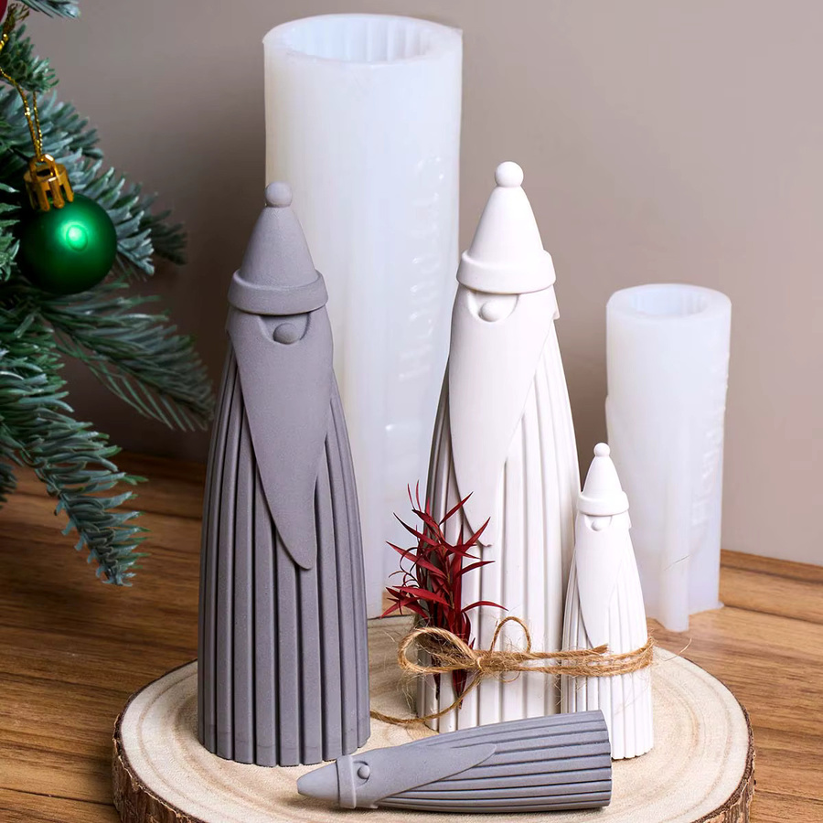 UDOCOOL 3D Weihnachtsmann Porträt Silikonform für DIY Weihnachtsschmuck, Duftkerzen, Seifen und Gips-Handwerk - Bild 2