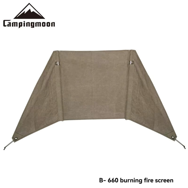 CAMPINGMOON B-660 flammhemmender Leinwand-Feuerbrennzaun für Picknicks im Freien - Bild 2