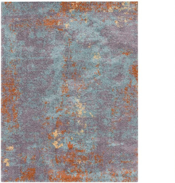 Hochflor-Teppich Padella in Vintage-Optik mit abstraktem Design, mehrfarbig Grau, B/T: 80 x 150 cm - Bild 1