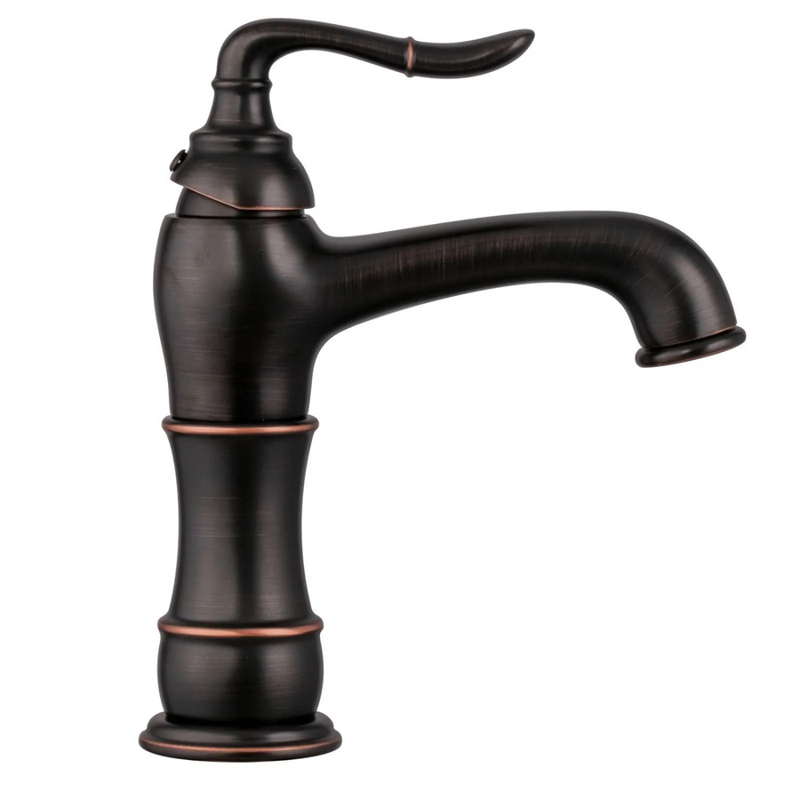 PaulGurkes Waschtischarmatur Retro Einhandmischer in Schwarz-Kupfer aus Messing für das Badezimmer - Bild 2