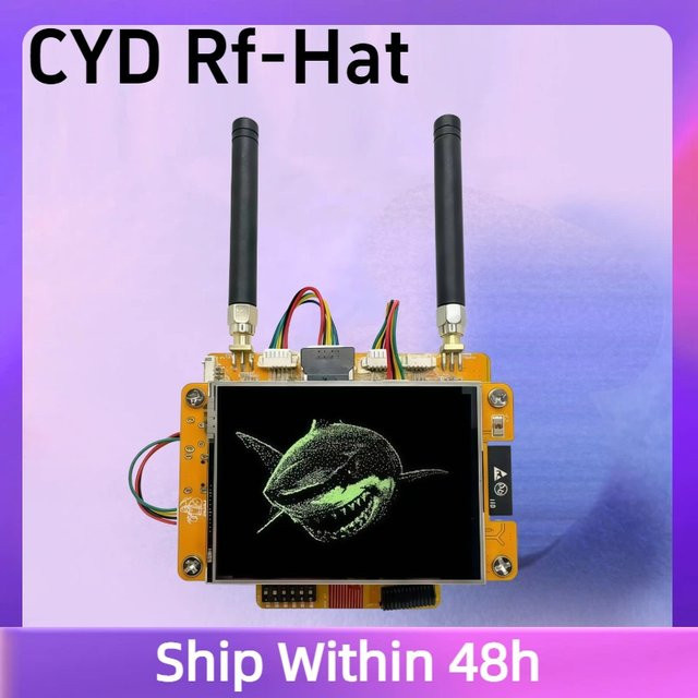NM-RF-Hat Companion Hat Multi-Band RF für CYD Bruce ESP32-2432S028 mit NRF24, PN532 NFC, CC1101 IR TX/RX 433M OOK, Power Management und TF-Steckplatz in Multicolour - Bild 1