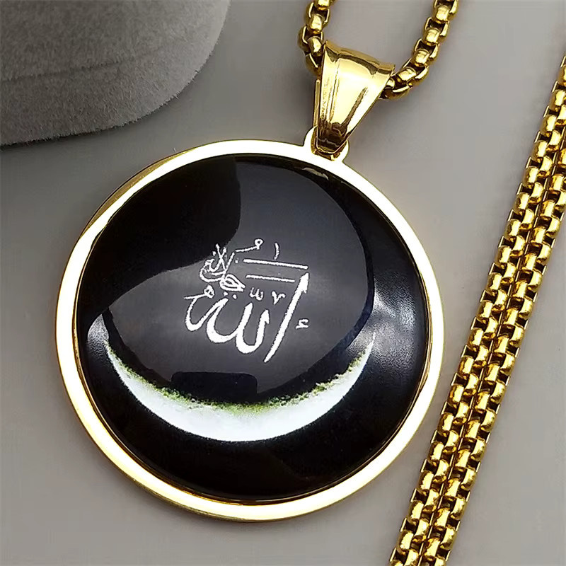 AFAWA Halskette mit Anhänger, Edelstahl, Gold, Unisex - Bild 2
