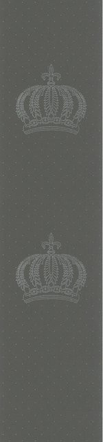 Marburg Vliestapete Ornamental Kronen in Schwarz, geometrisches Design, B: 0,70 m x L: 3,3 m - Bild 1