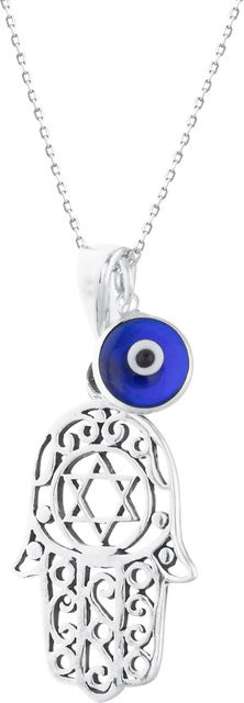 MYSTIC JEWELS by Dalia Halskette 925 Silber, Hamsa, Böser Blick, Unisex - Bild 1