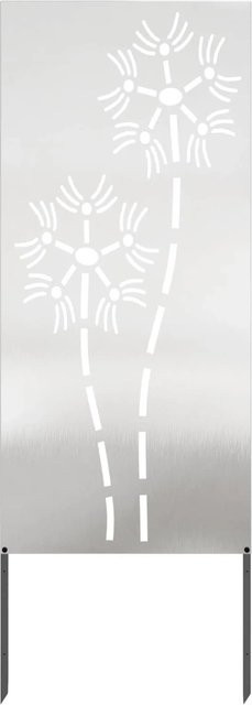 vidaXL Garten Sichtschutz-Paravent aus Edelstahl in Silber, B/H: 50 x 140 cm - Bild 1