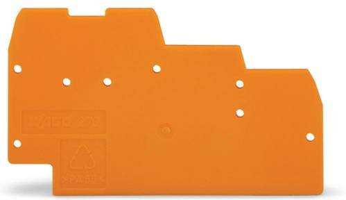WAGO 270-319 Abschluss- und Trennplatte in Grau und Orange, 100 Stück - Bild 1