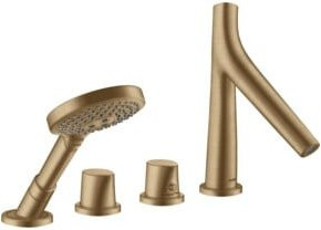 Hansgrohe Axor Starck Organic Duschset mit Thermostat und Fliesenarmatur in Brushed Bronze - Bild 1
