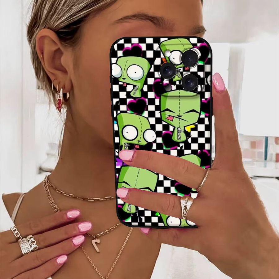 I-Invader Zim Anime Handyhülle für iPhone 16 15 14 13 12 11 Pro Max Plus Mini XR XS SE in Multicolour - Bild 5