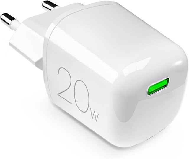 SBS MiniPro 20W USB-C Wandladegerät mit GaN-Technologie in Weiß - Bild 1