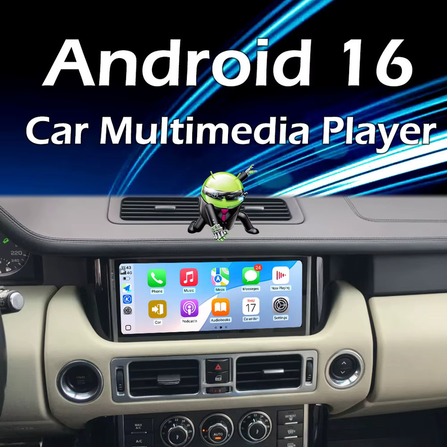 LIARO-NAVI Android Auto Autoradio mit Carplay, Bluetooth und WIFI für Land Rover Range Rover V8 L322 2005 - 2012, 1920x720P IPS Touchscreen, Schwarz - Bild 2