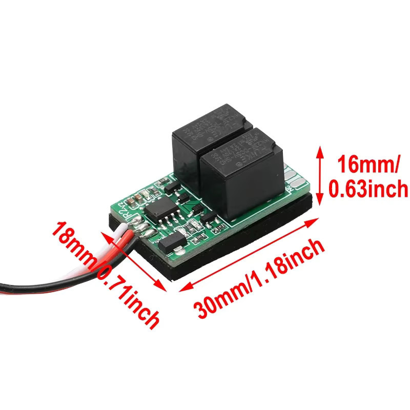 YUENHOANG Zwei-Wege-elektronischer Schalter, Relaismodul, 6-12V 2A, 1CH - Bild 2